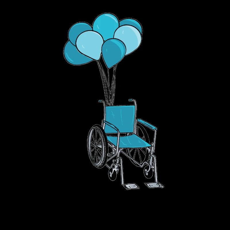 Rollstuhl Rollstuhlfahrer Ballons