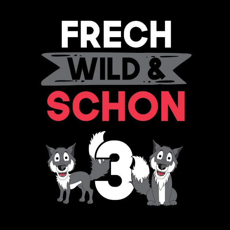 3 Jahre Geburtstag Junge Mädchen Wolf
