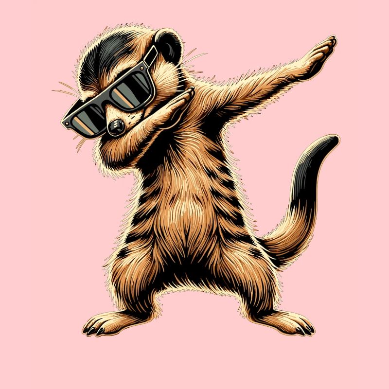 Dabbing Erdmännchen mit Sonnenbrille Cool Erdmännchen