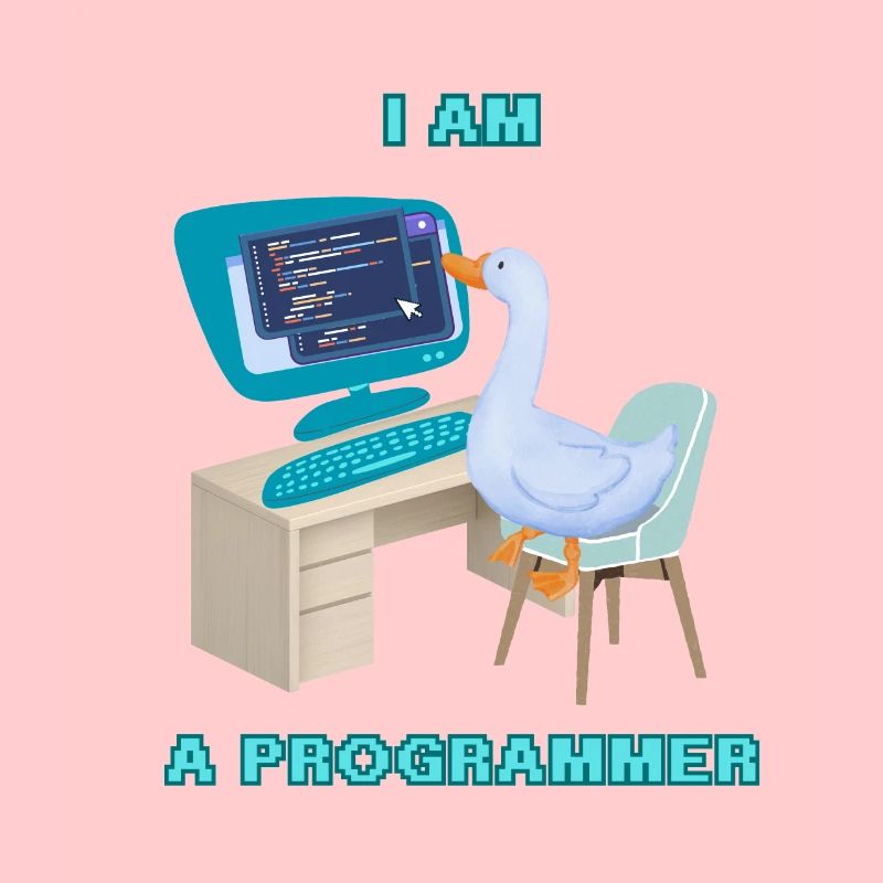 Un canard programmeur, un design amusant pour les programmeurs