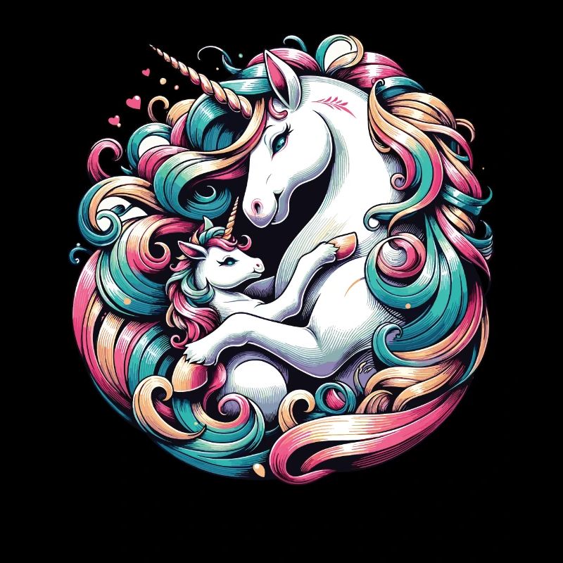 Einhorn Mutter Kind Liebe