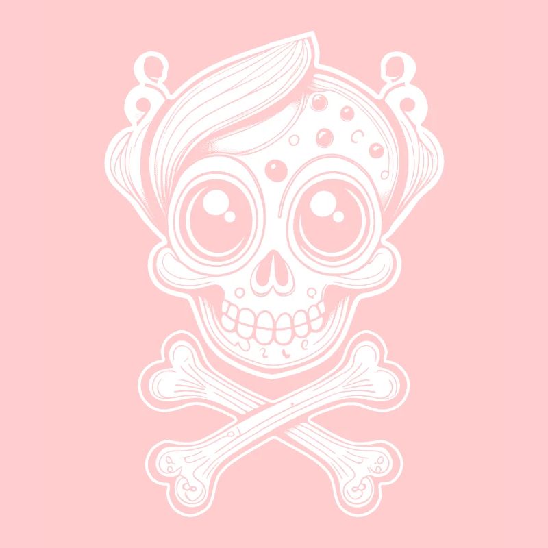 Chemise mignonne Comic Skull : Élégance élégante.