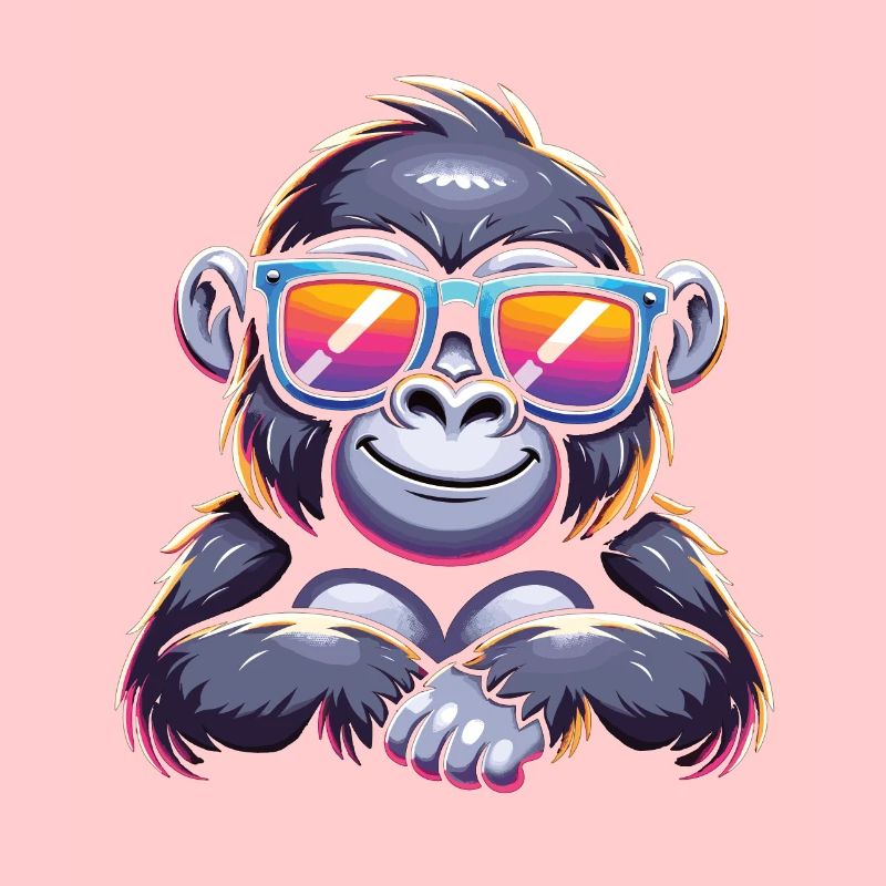 Gorilla with sunglasses