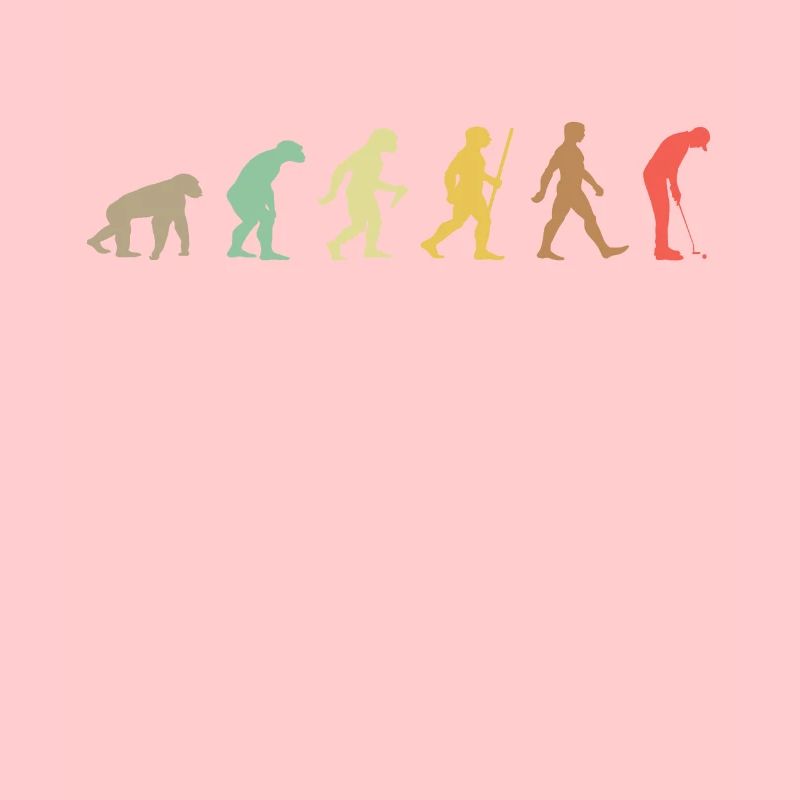 Golf Retro Golfer Evolution Funny Golfing