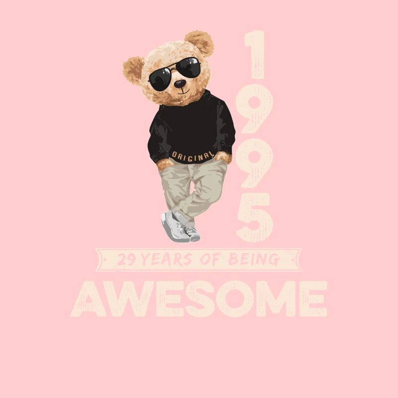 1995 Birthday Teddy Bear Being Awesome Orignal