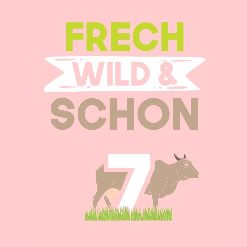 7 Jahre Geburtstag Junge Mädchen Kuh