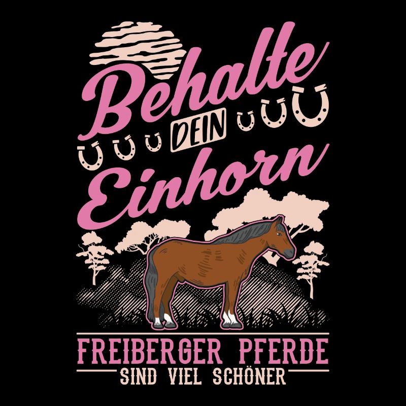 Freiberger Pferd Einhorn