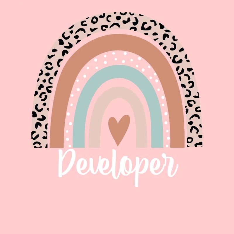 Developer Rainbow Leopard Funny Developer