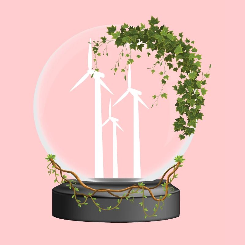 Windpower Glaskugel Wind Windenergie