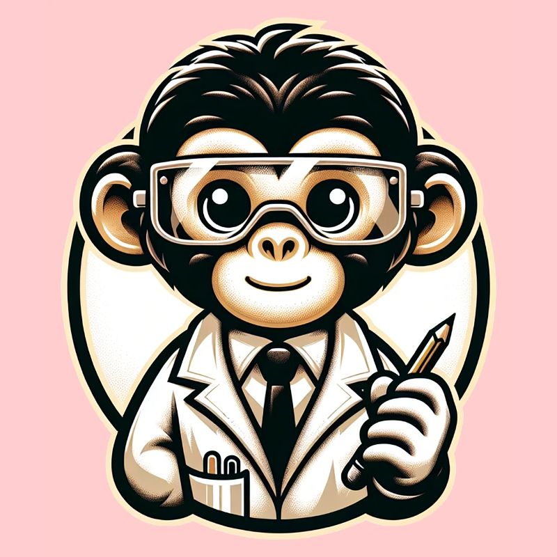 Cute Monkey Scientist