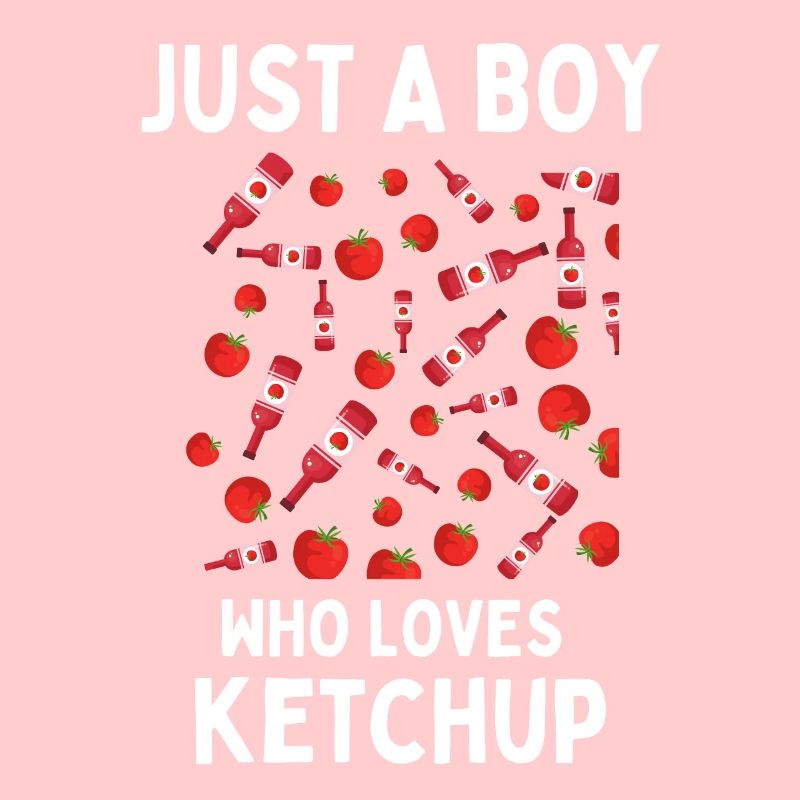 Nur ein Junge, der Ketchup liebt