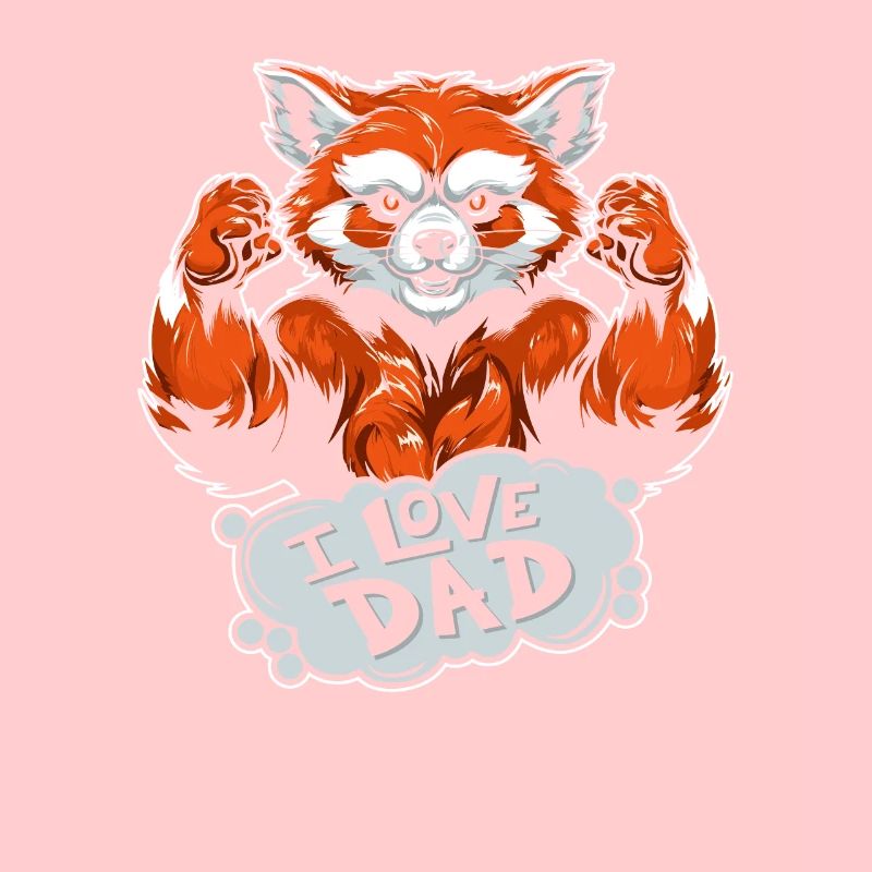 Roter Panda I Love Dad