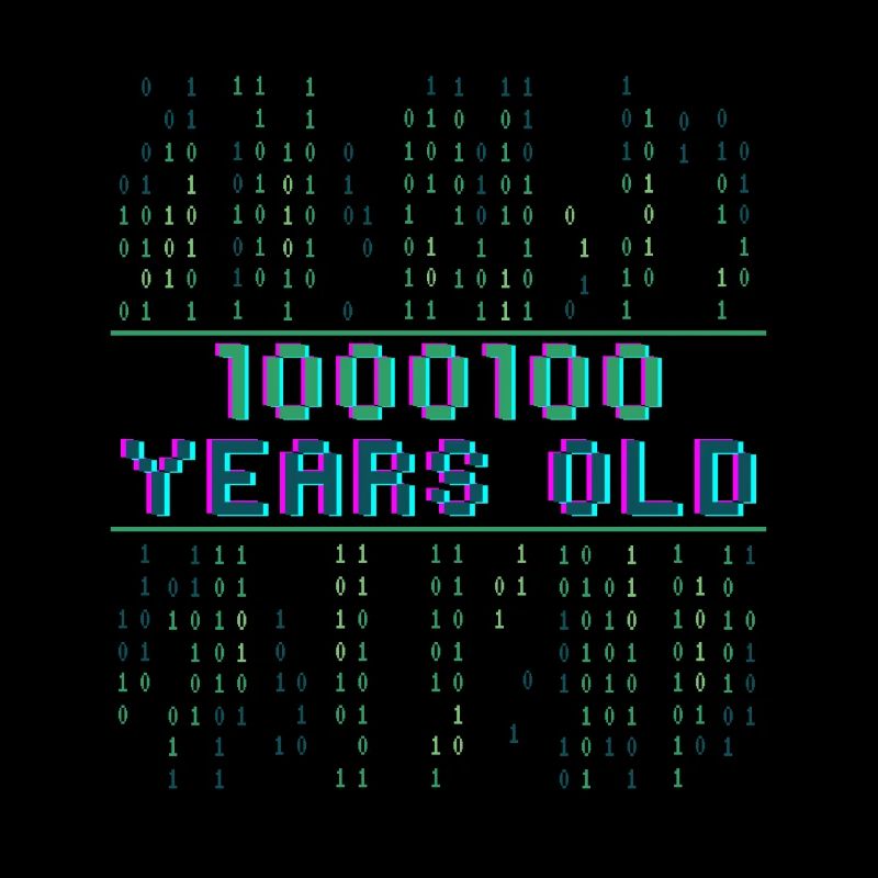 68. Geburtstag 68 Jahre alt Binärcode Informatik
