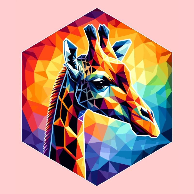 Giraffe in Polygonendarstellung