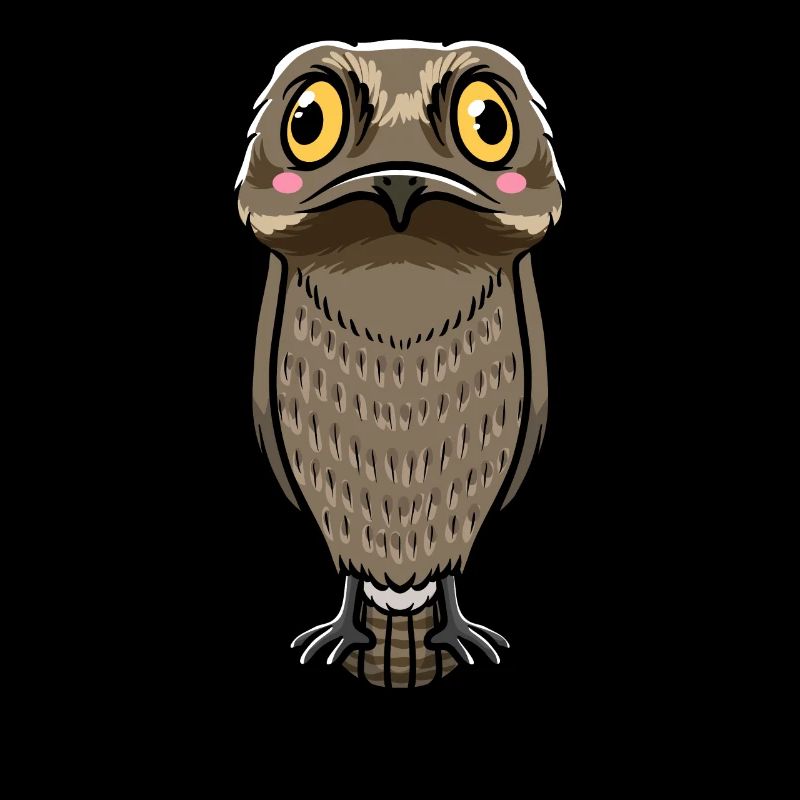 Tagschläfer Vogel Kawaii Emoticon