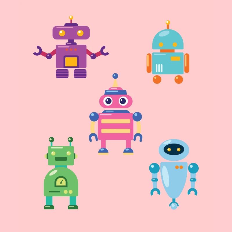 Süße Roboter Robotik Technik