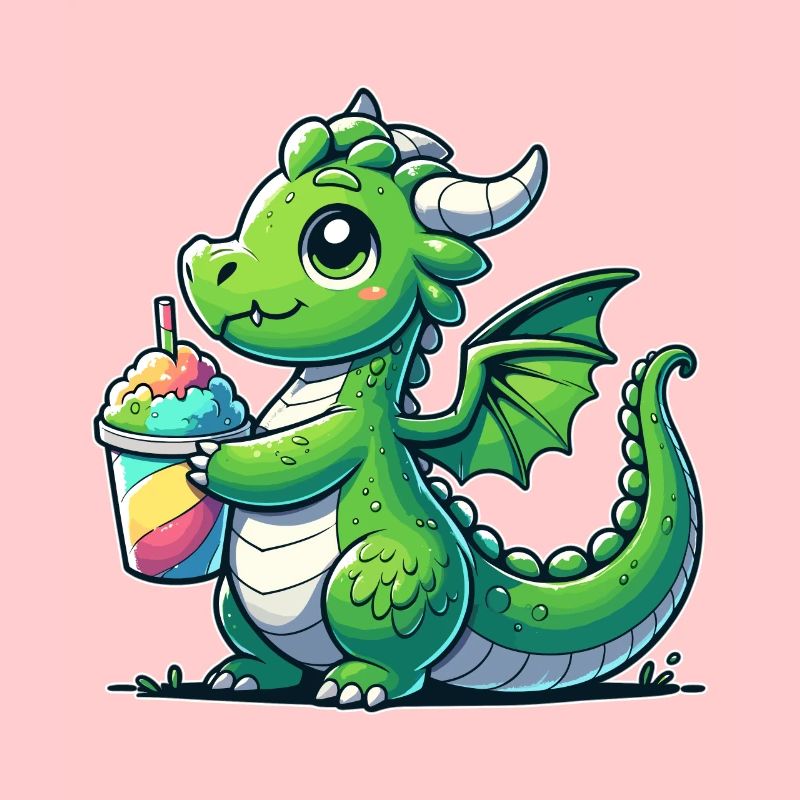 Drache mit Matsch-Eis
