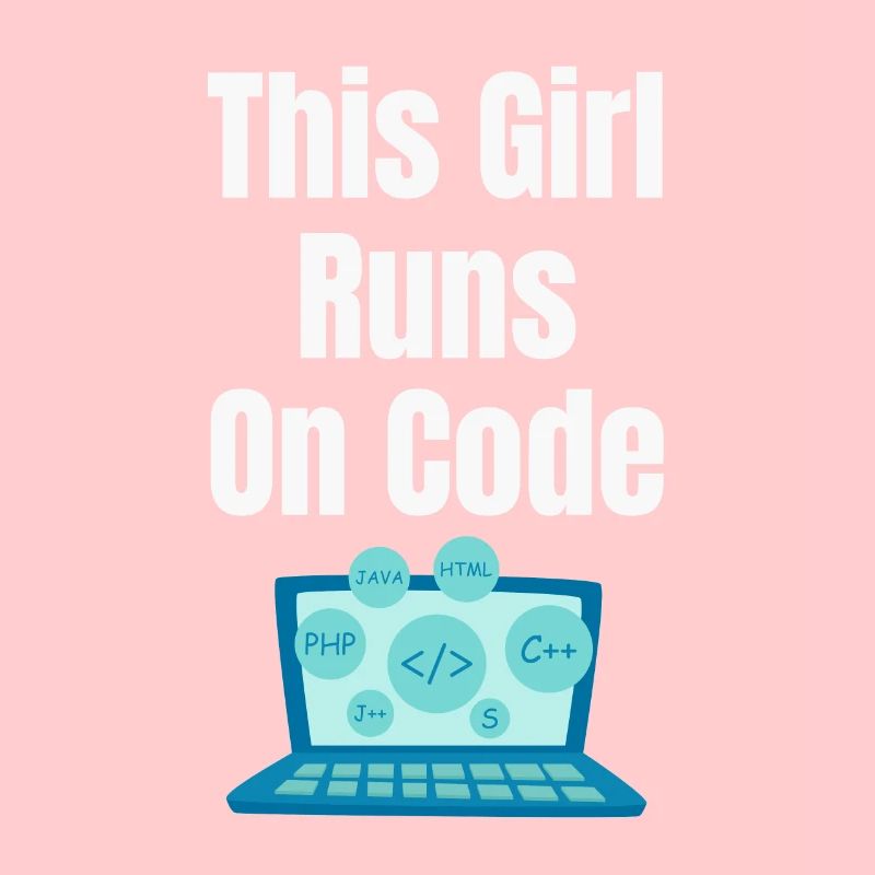 Cette fille fonctionne sur le programmeur de codes