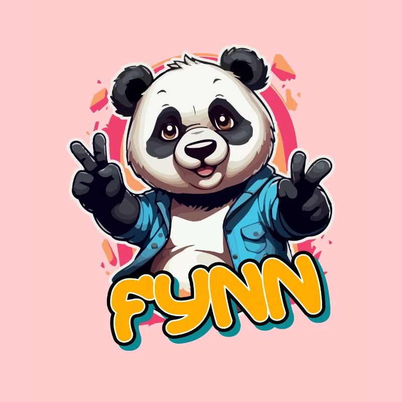 FYNN - Handsome Boy Name with Cool Panda