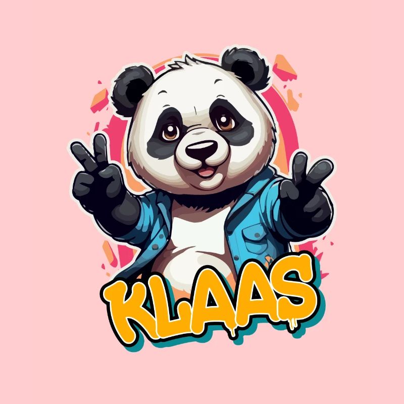 KLAAS - Beau prénom de garçon avec un panda cool