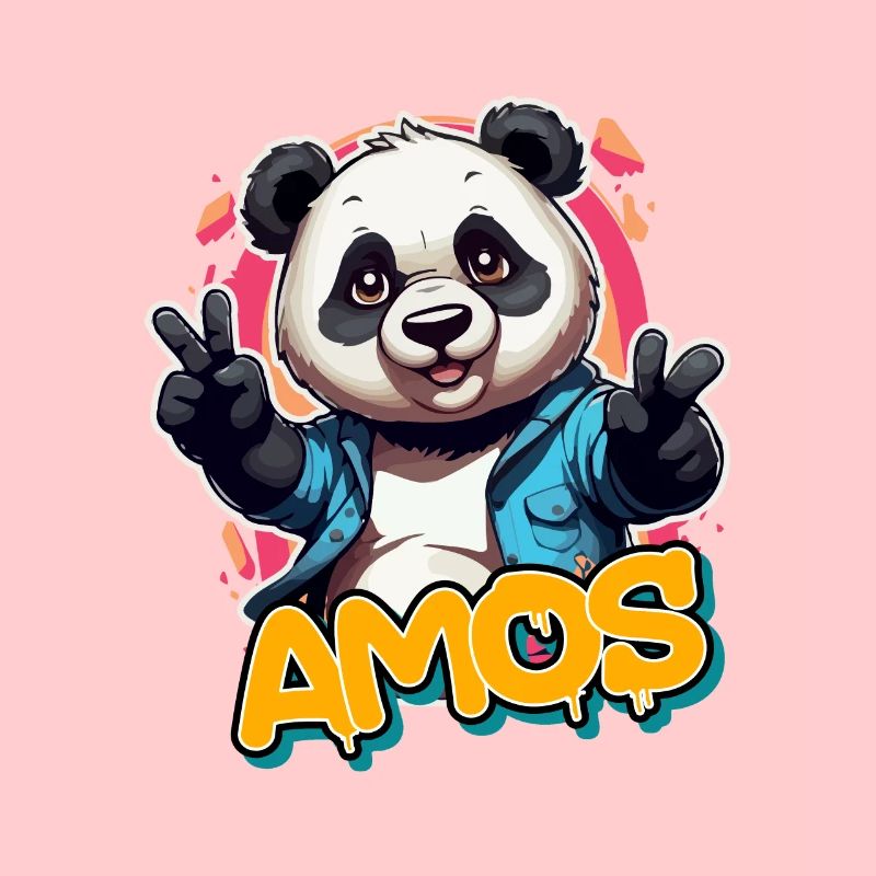 AMOS - Beau nom de garçon avec Cool Panda