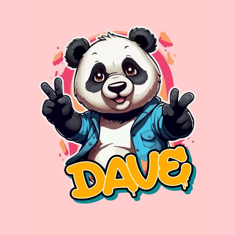 DAVE - Schöner Jungen Name mit coolem Panda