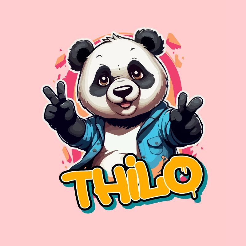 THILO - Handsome Boy Name with Cool Panda
