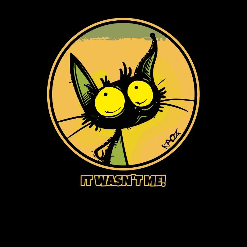 Le chat innocent et cool : « Ce n’était pas moi ! »