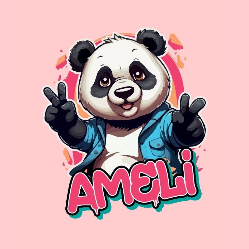 AMELI - Schöner Mädchen Name mit coolem Panda