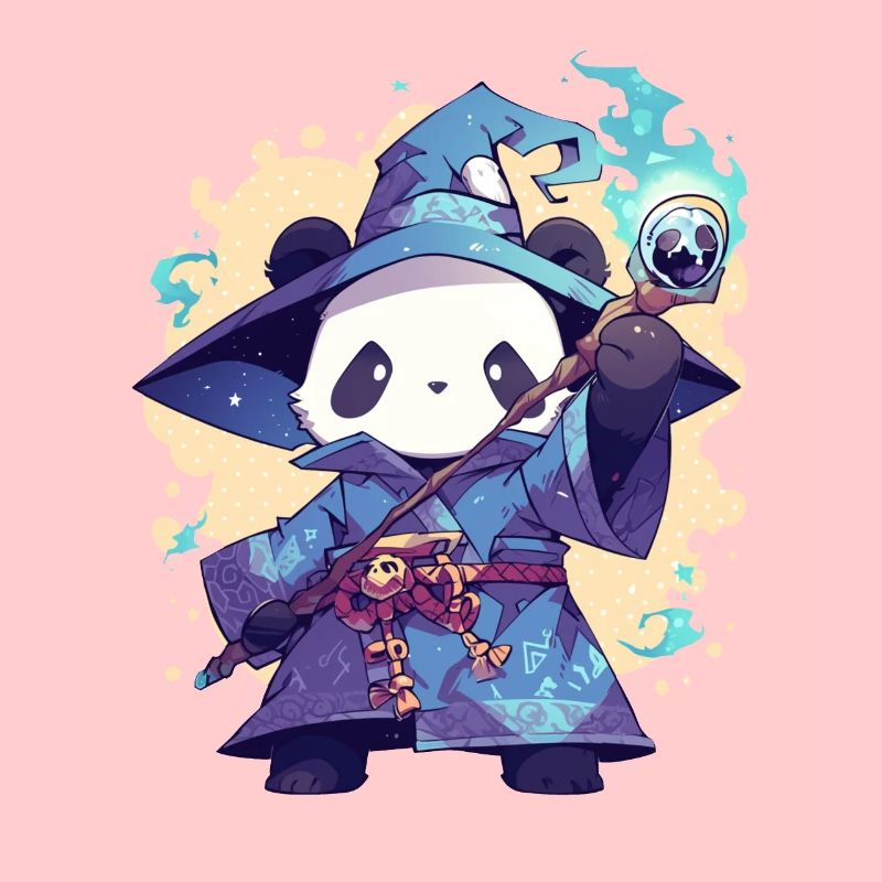 Panda Bear Wizard Panda géant japonais