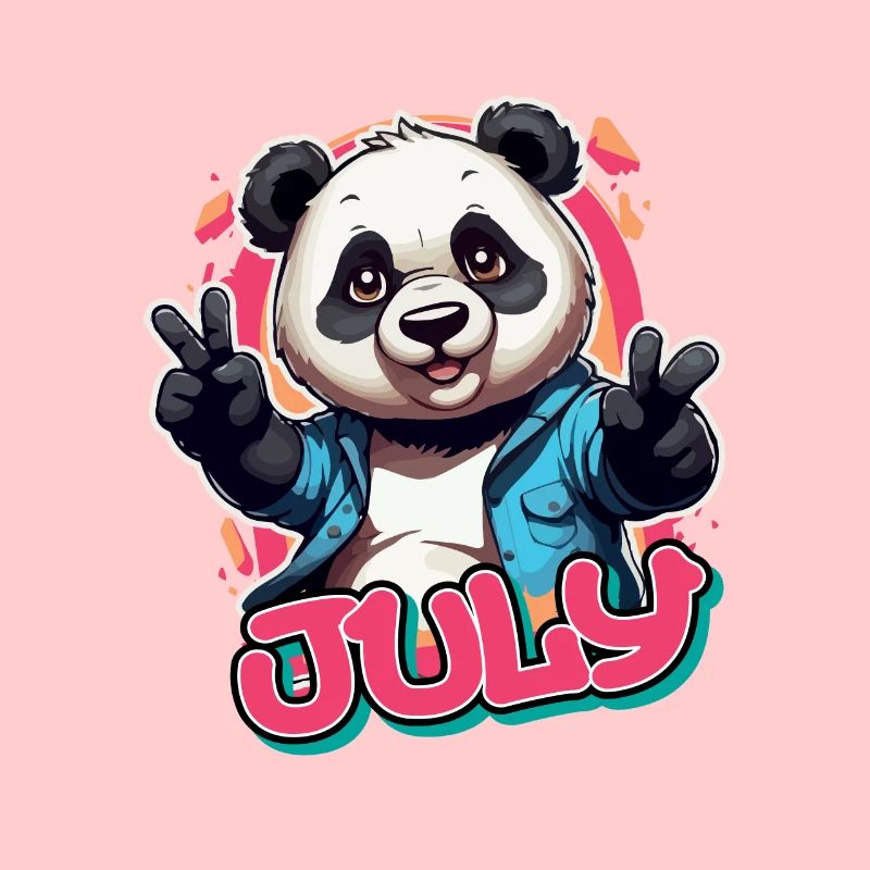 JULY - Schöner Mädchen Name mit coolem Panda