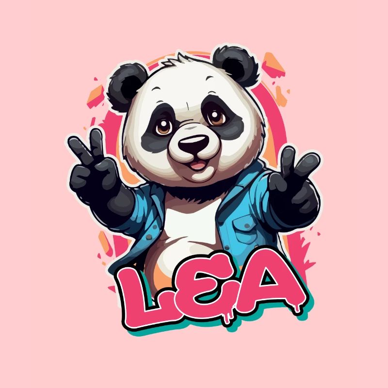LEA - Schöner Mädchen Name mit coolem Panda