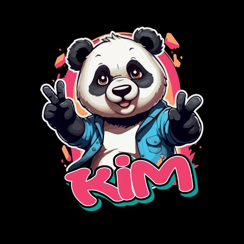 KIM - Schöner Mädchen Name mit coolem Panda