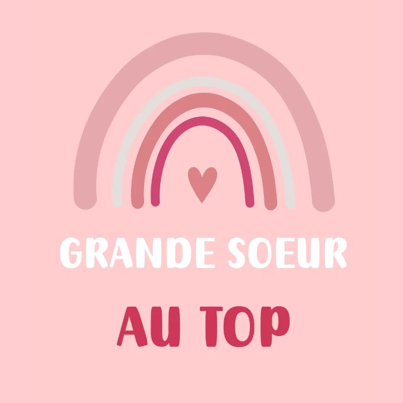 Große Schwester mit Regenbogen-Top