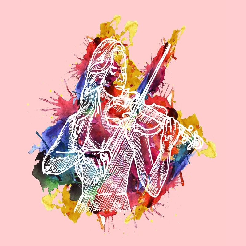 Conception de citation de violon aquarelle pour