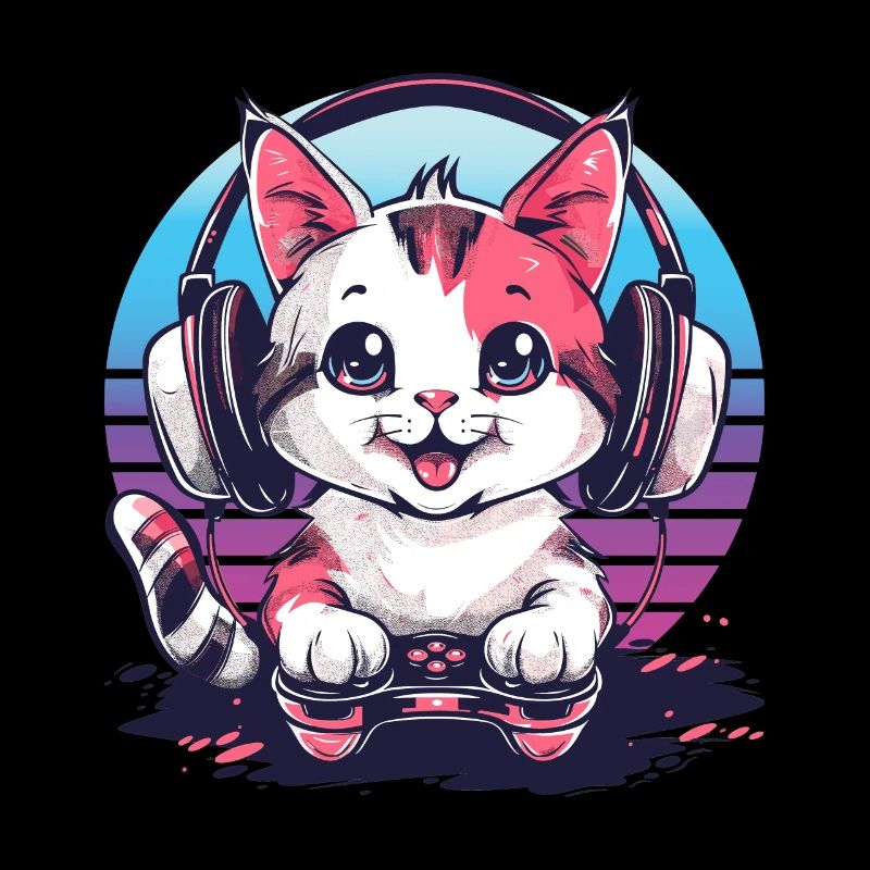 Fond rétro de jeu de chat