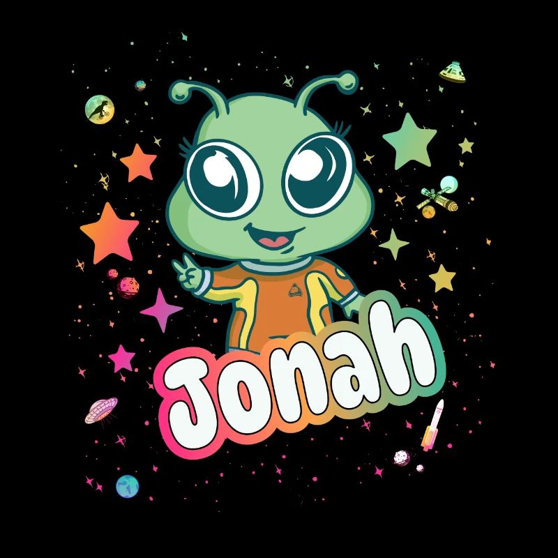 JONAH - Schöner Junge Name mit süßem Alien