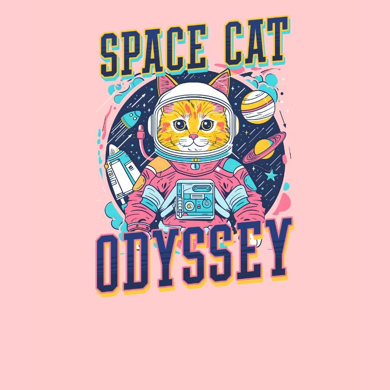 Astronaute de l’espace de l’Odyssée du chat de l’espace