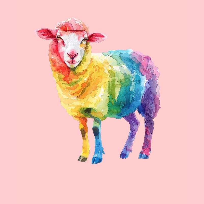 Hirten Schaf Bauernhof Tier Regenbogen Schaf