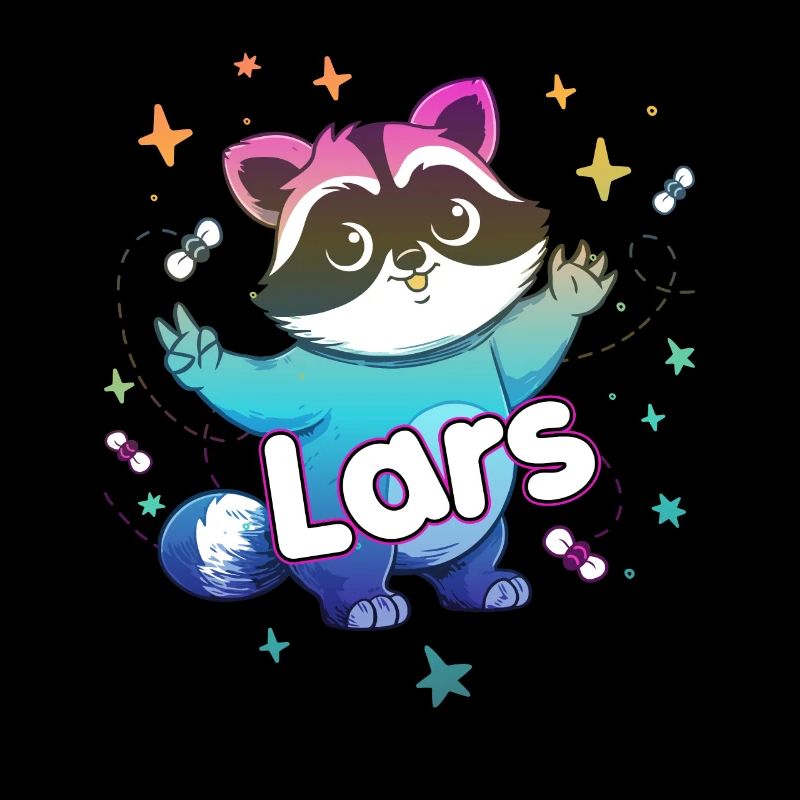 LARS - Beau nom de garçon avec un raton laveur mignon