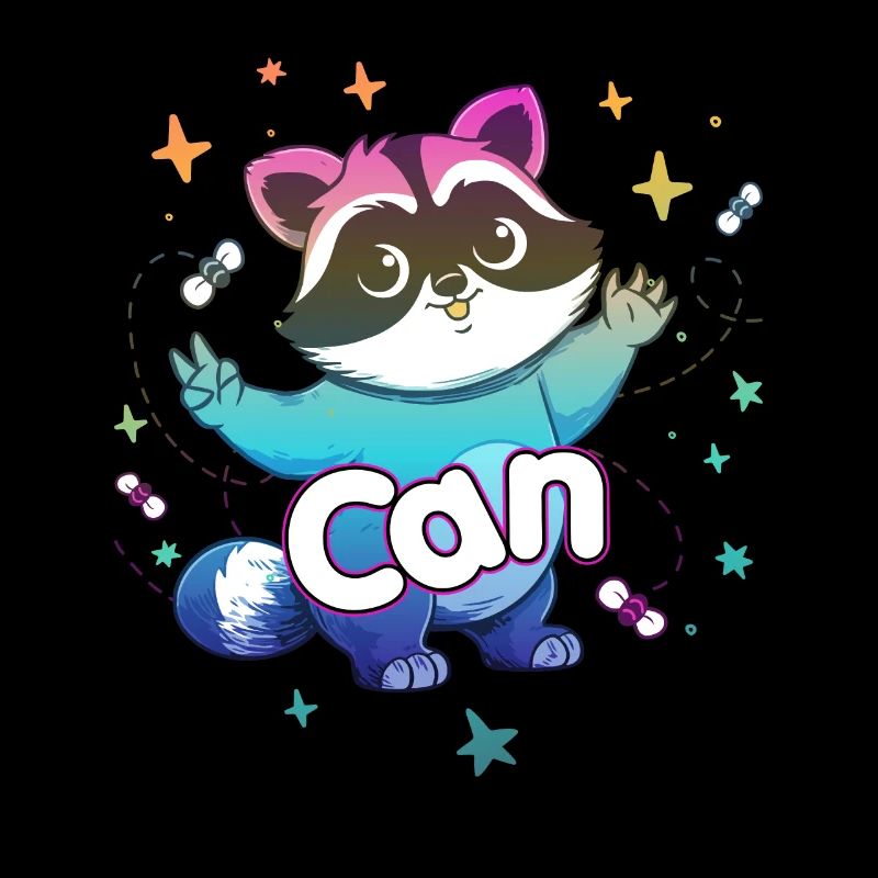 CAN - Beau nom de garçon avec un raton laveur mignon