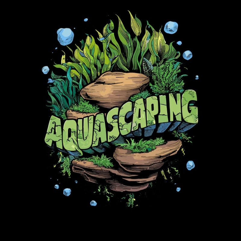 Fun Graphic Aquascaping Plants and Rocks
