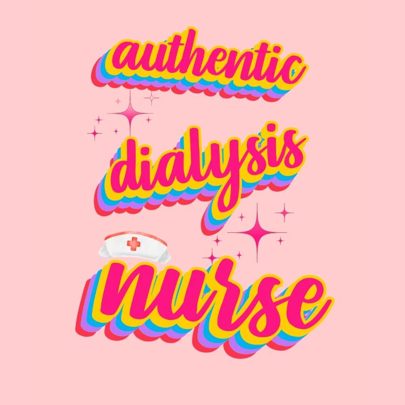 Authentische Dialyseschwester im Retro-Stil