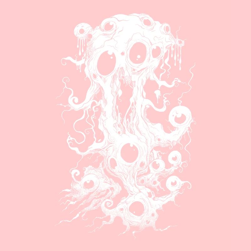 Weirdcore Aesthetics White Twigs Eyeballs Dreamcore