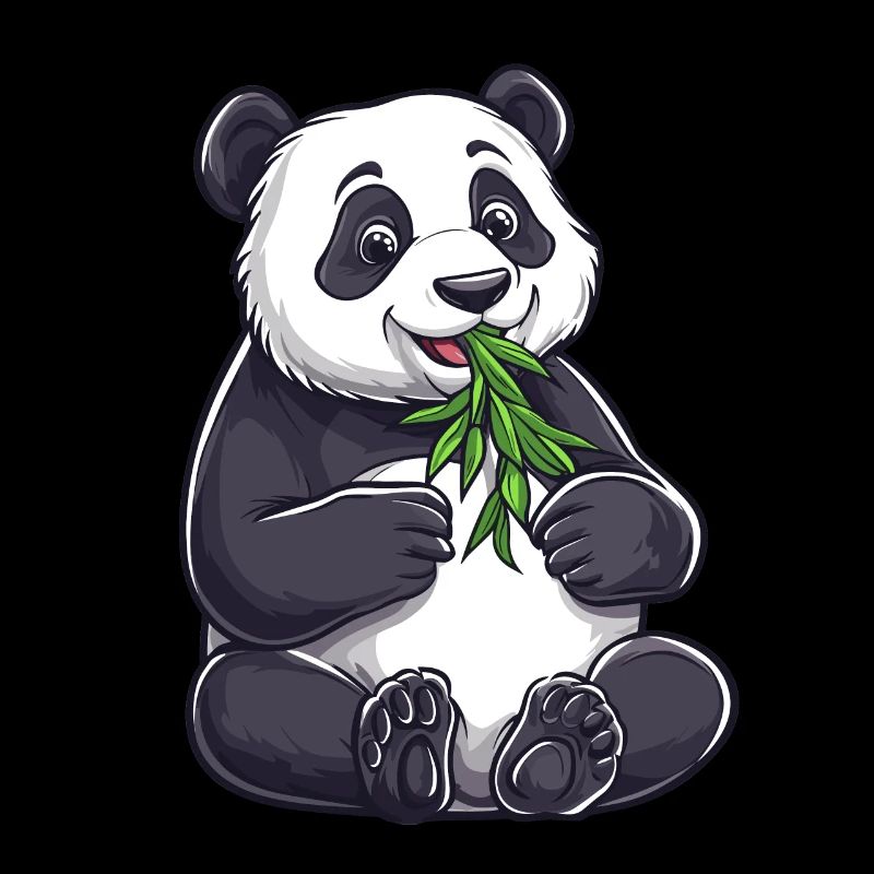Pandabär mit Bambus