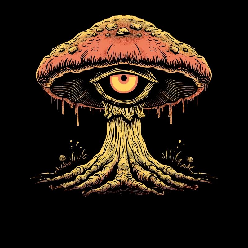 Cottagecore Weirdcore Ästhetischer Pilz Augapfel C