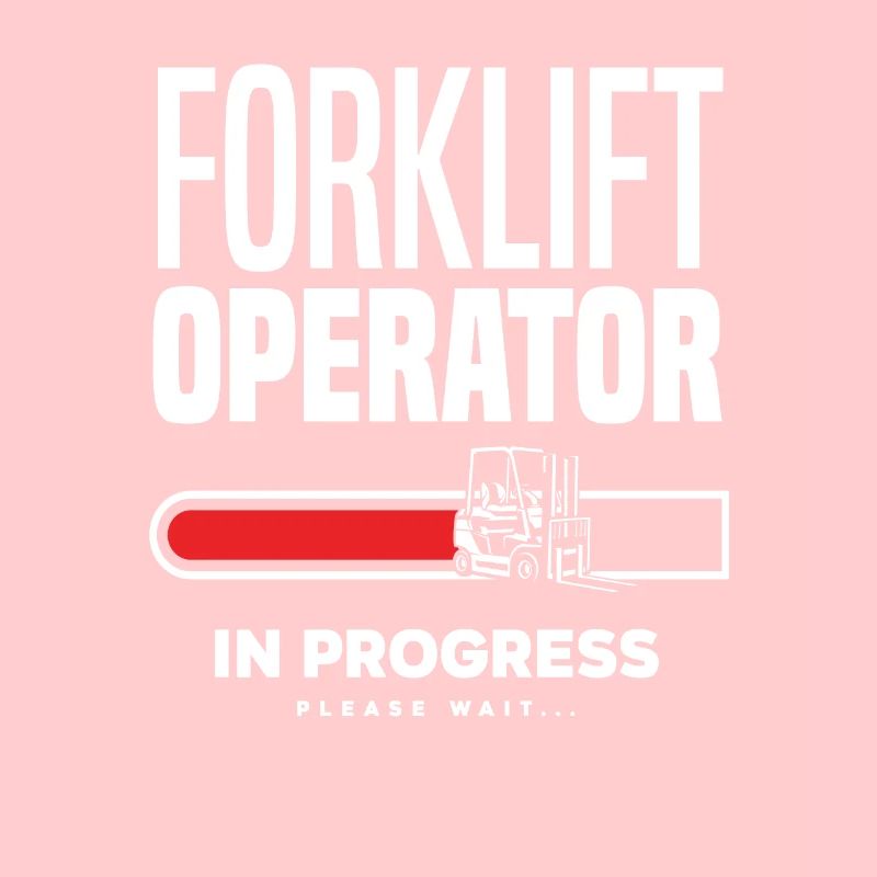 Gabelstaplerfahrer Fortschritt Bitte Warten