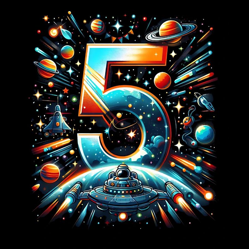 astronaute 5ème anniversaire garçon de l’espace 5 ans