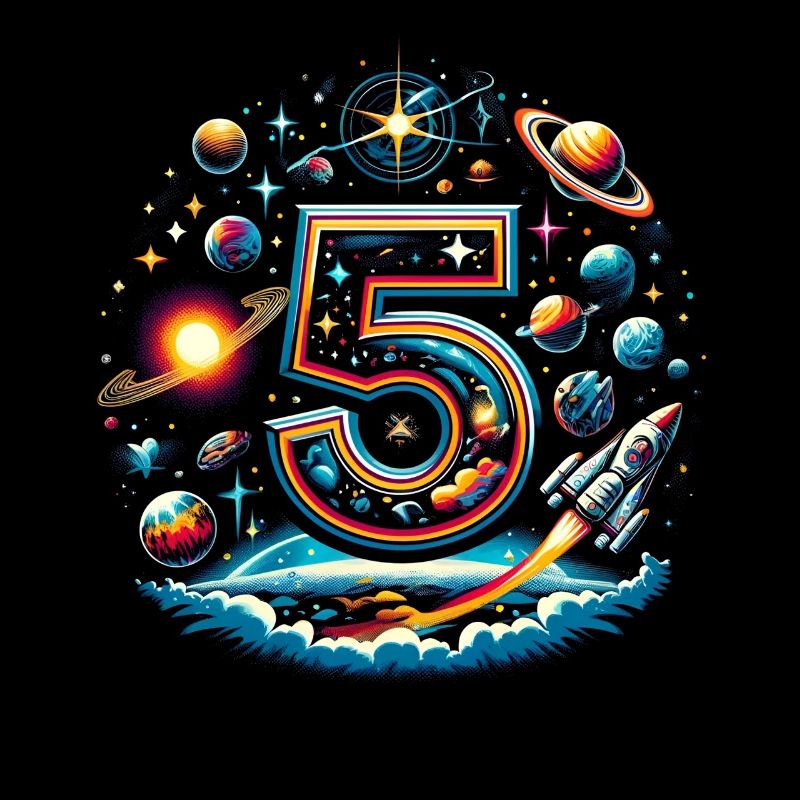 astronaute 5ème anniversaire garçon de l’espace 5 ans