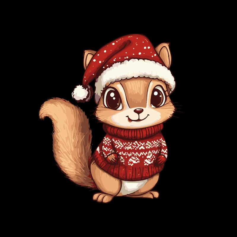Bande dessinée de Noël écureuil